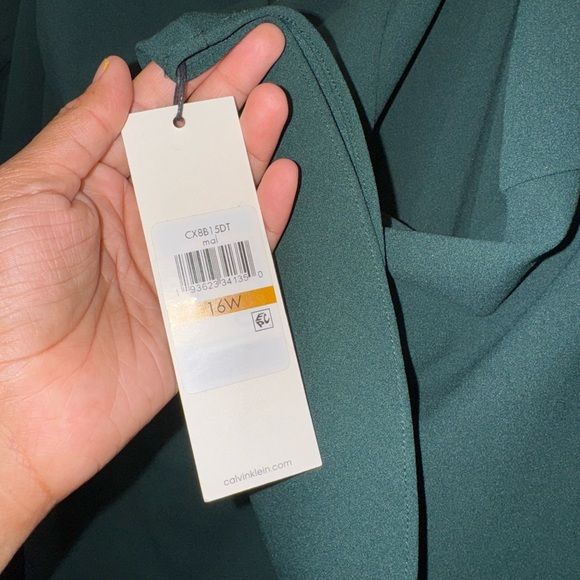 Calvin Klein Teal Long Sleeve Dress - Picture 3 of 3